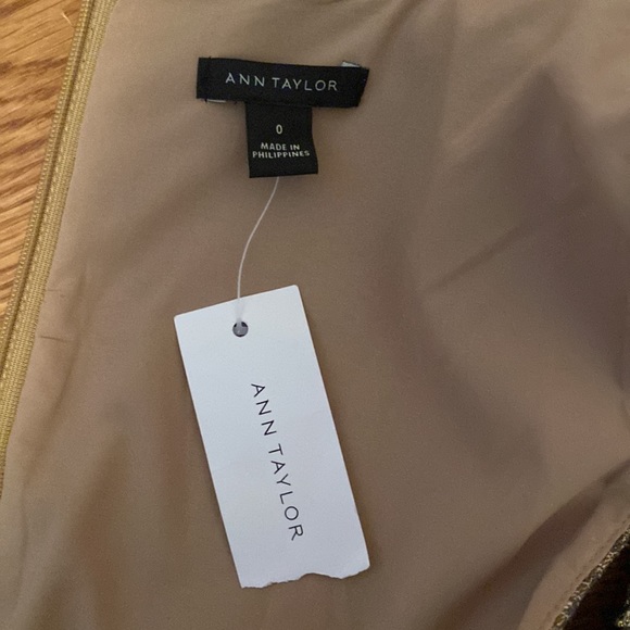 NWT Ann Taylor gold dress size 0 - Picture 5 of 5